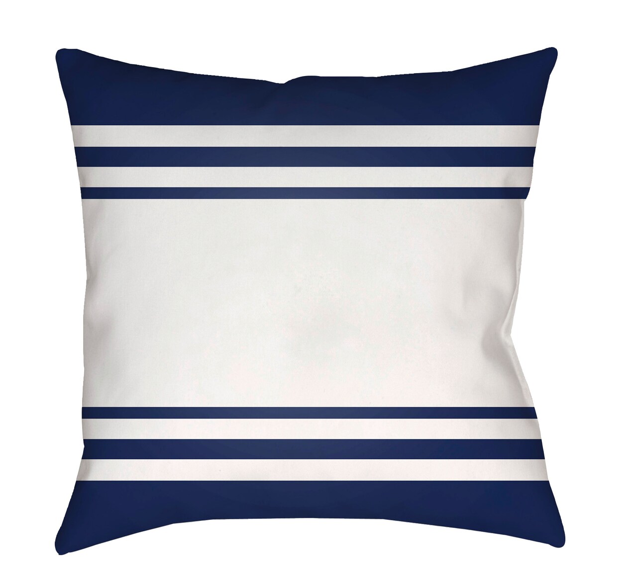 Tiwari Home 18" Navy Blue and White Striped Square Throw Pillow Cover